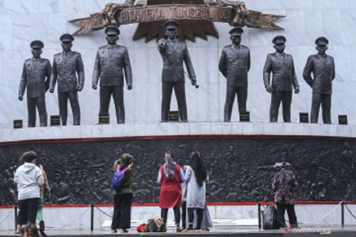 Monumen Pancasila Sakti, Lubang Buaya, Jakarta Timur. (ANTARA FOTO/Asprilla Dwi Adha)